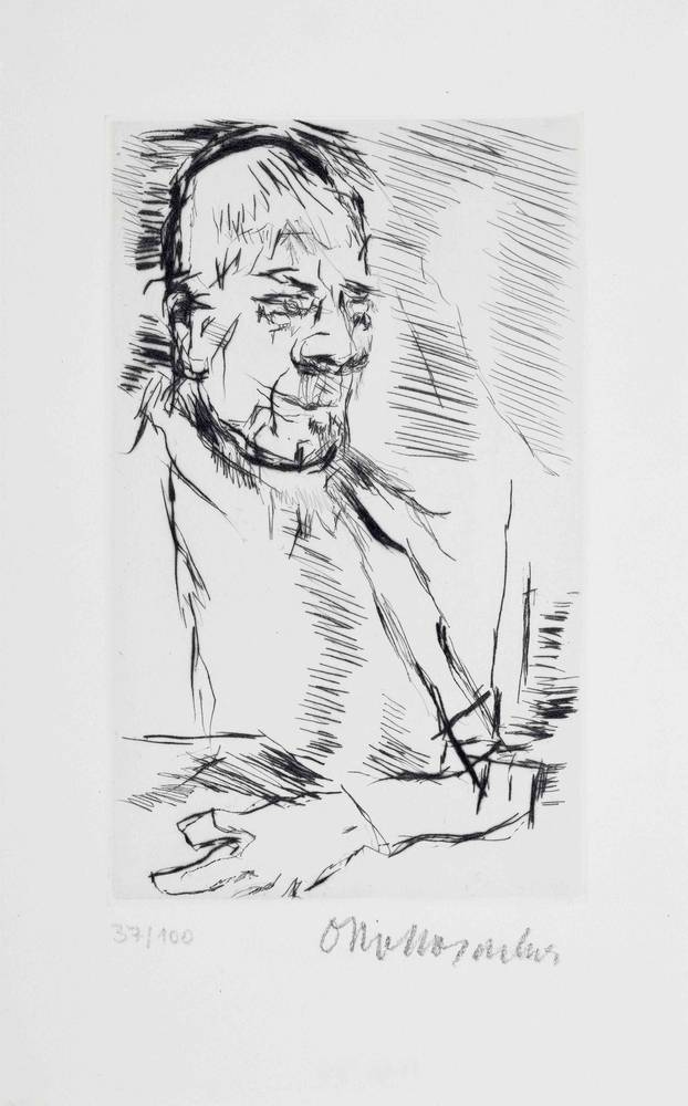 Oskar Kokoschka (1886–1980), Selbstporträt, Radierung, Salzburg Museum, © Fondation Oskar Kokoschka/ Bildrecht Wien, 2019