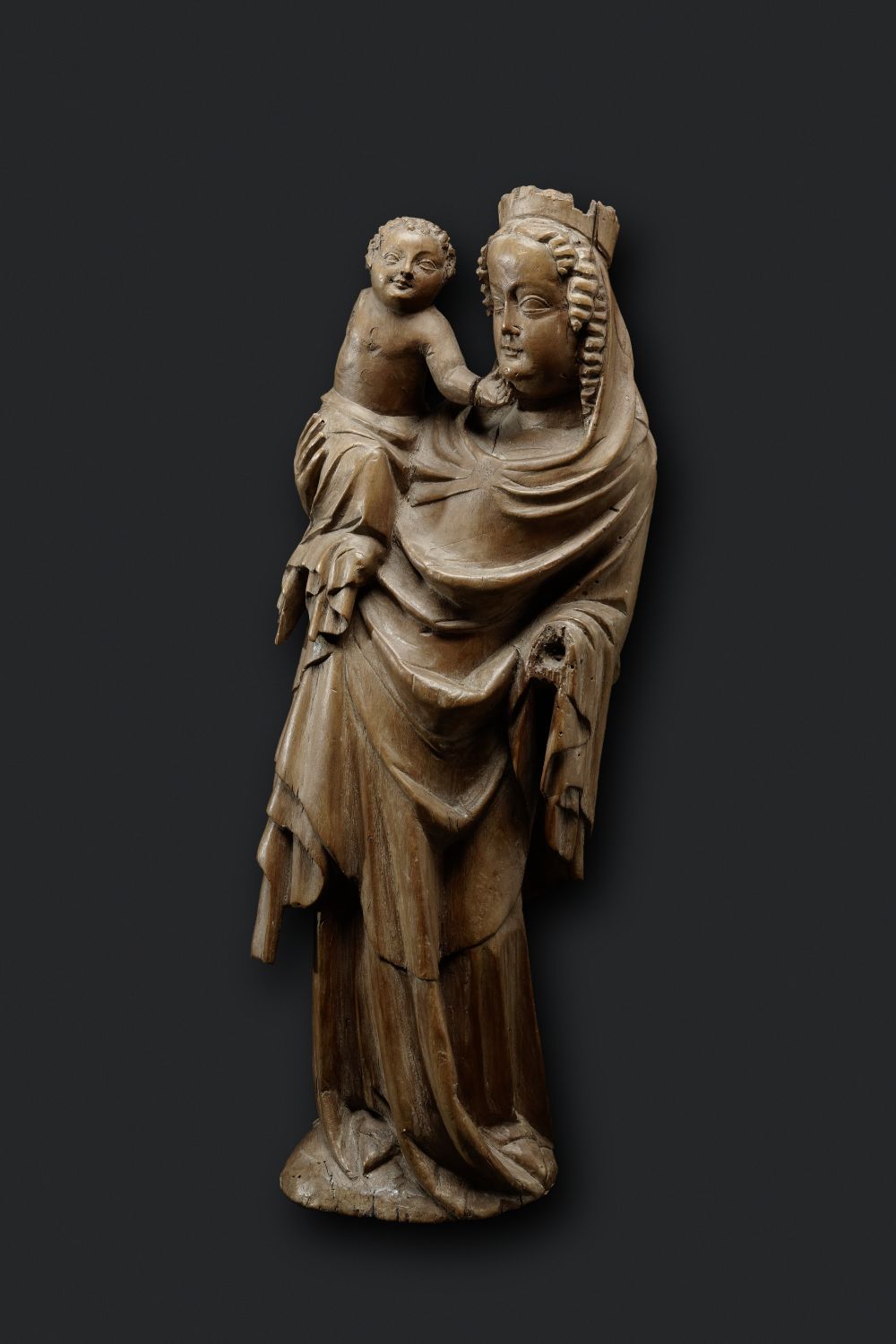 Meister der Nonnberger Madonna, Salzburg, 3. Viertel 14. Jh., Holz, Salzburg Museum, Inv.-Nr. 1068-83