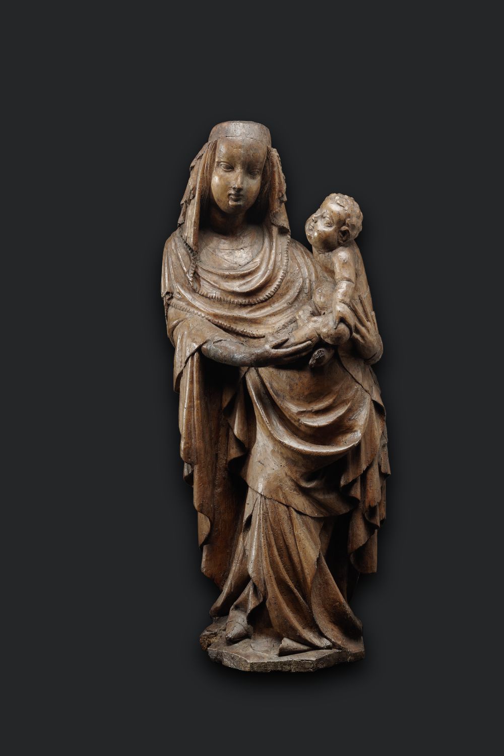 Madonna mit Kind, Salzburg, 1370–80, Lindenholz, Salzburg Museum, Inv.-Nr. 178-32