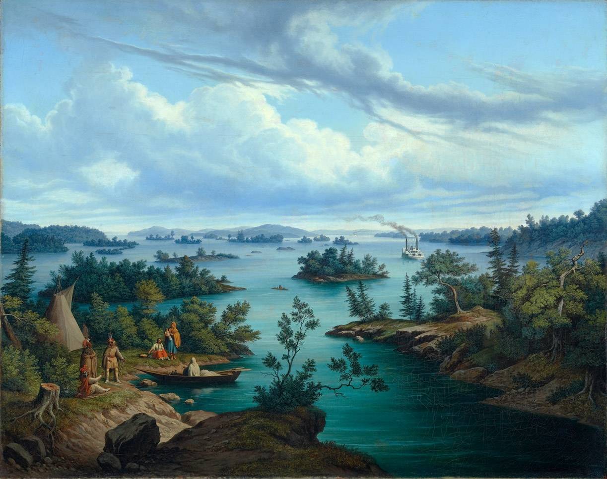 Hubert Sattler (1817–1901), Die tausend Inseln im St.-Lorenz-Strom in Kanada, 1856, Öl auf Leinwand, © Salzburg Museum