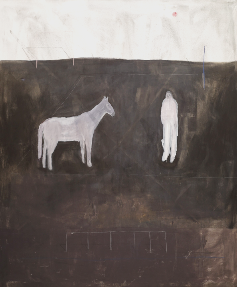 Martin Steininger, o.T., 2018, Öl und Farbstift auf Leinwand, Foto: M. Steininger, Ankauf bei Galerie Vonier, Salzburg, https://www.martinsteininger.com/biographie