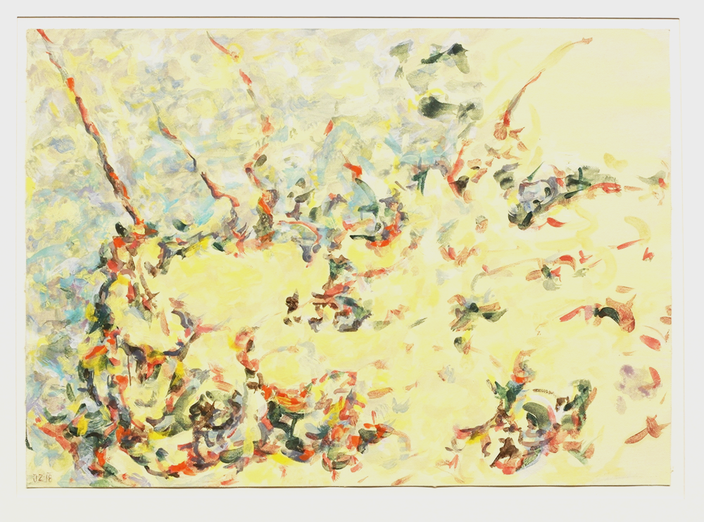 Johannes Ziegler, ohne Titel (vierteilige Arbeit), 2018/2019, Eitempera auf Leinwand, Ankauf bei Galerie Mathias Mayr, Innsbruck