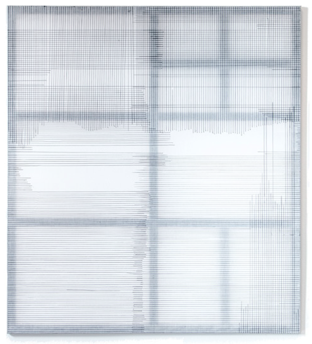 Johanna Binder, ohne Titel, 2015, Lack auf Baumwolle, Acryl, Karton auf Keilrahmen, 162 x 140 cm, Ankauf bei Galerie Sophia Vonier Salzburg, © Courtesy Galerie Sophia Vonier / Johanna Binder