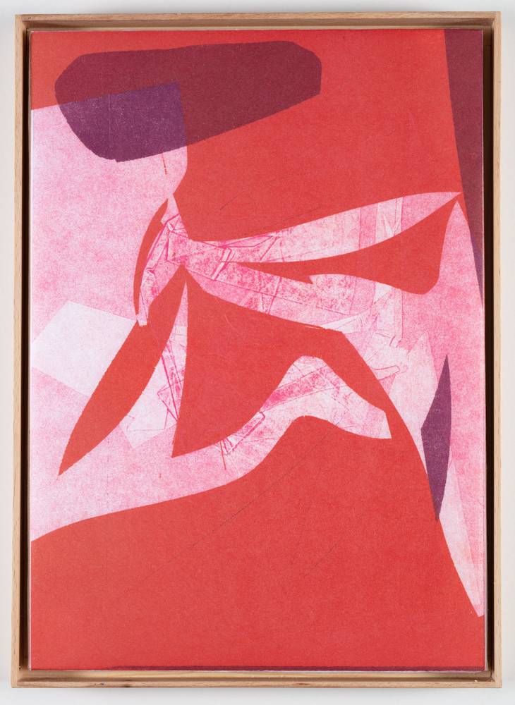 Tina Graf (*1997), KW 16 und KW 24 aus der Serie „xxx/365“, 2021-22, Schablonen-Linoldruck auf Japanpapier, jeweils 30 x 22,5 cm, InvNr 1074 a-g2023 und InvNr 1075 a-g-2023