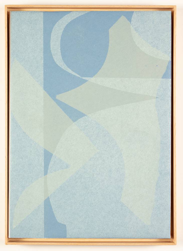 Tina Graf (*1997), KW 16 und KW 24 aus der Serie „xxx/365“, 2021-22, Schablonen-Linoldruck auf Japanpapier, jeweils 30 x 22,5 cm, InvNr 1074 a-g2023 und InvNr 1075 a-g-2023