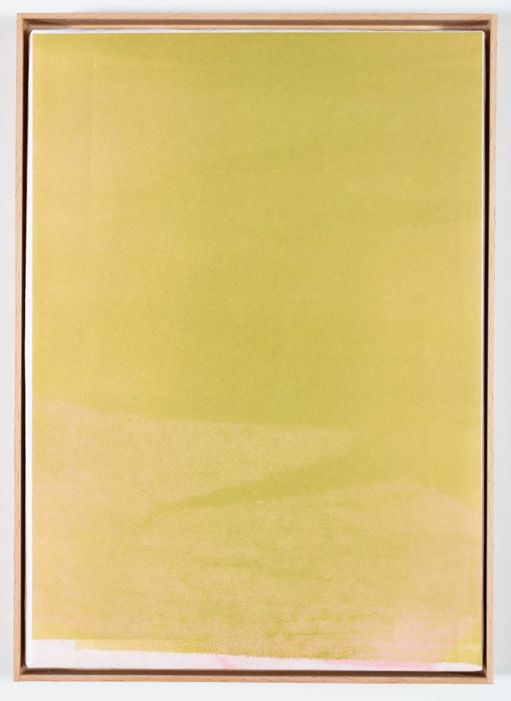 Tina Graf (*1997), KW 16 und KW 24 aus der Serie „xxx/365“, 2021-22, Schablonen-Linoldruck auf Japanpapier, jeweils 30 x 22,5 cm, InvNr 1074 a-g2023 und InvNr 1075 a-g-2023