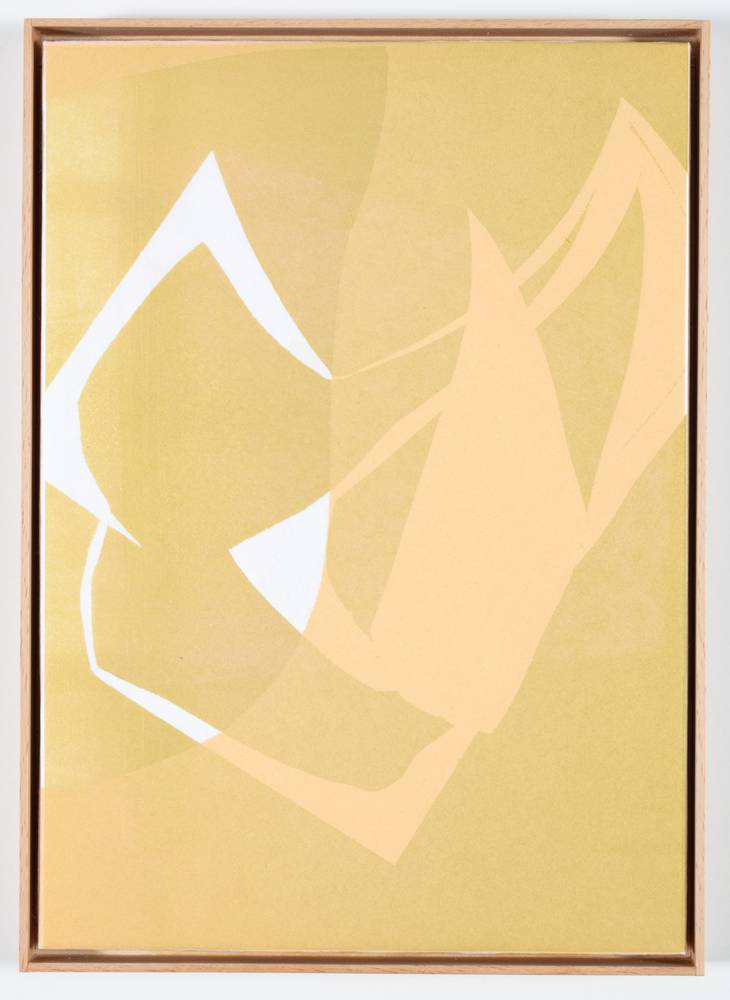 Tina Graf (*1997), KW 16 und KW 24 aus der Serie „xxx/365“, 2021-22, Schablonen-Linoldruck auf Japanpapier, jeweils 30 x 22,5 cm, InvNr 1074 a-g2023 und InvNr 1075 a-g-2023