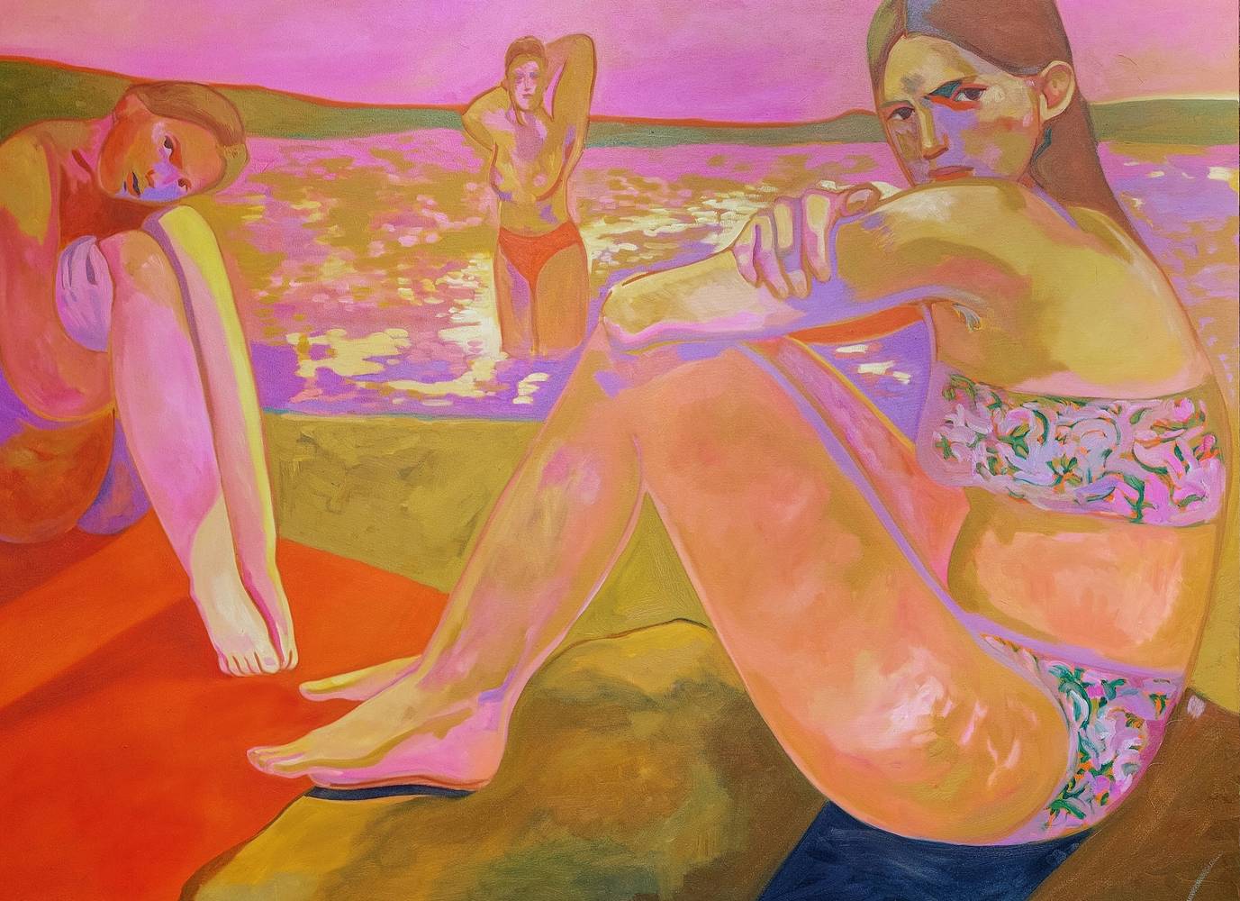 Magdalena Herzog (*1995), A female gaze, 2022, Öl auf Leinwand, 110 x 150 cm, InvNr 1127-2023