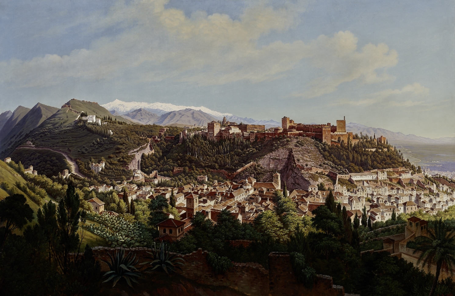 Ansicht der Alhambra bei Granada in Spanien, 1867, Öl auf Leinwand, Inv.-Nr. 6082-49