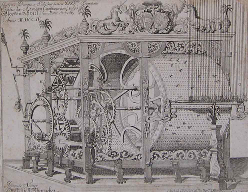 Glockenspielwerk, Christoph Lederwasch, Radierung, 1704, InvNr 806-49