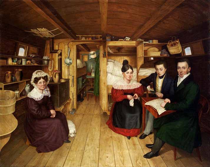 The Sattler family on their houseboat