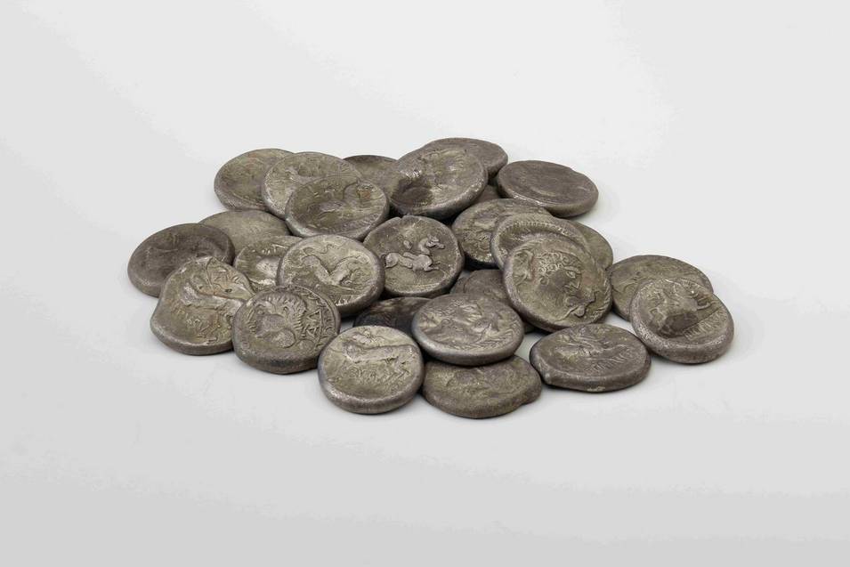 Die 28 boiischen Tetradrachmen, Silber, © Salzburg Museum