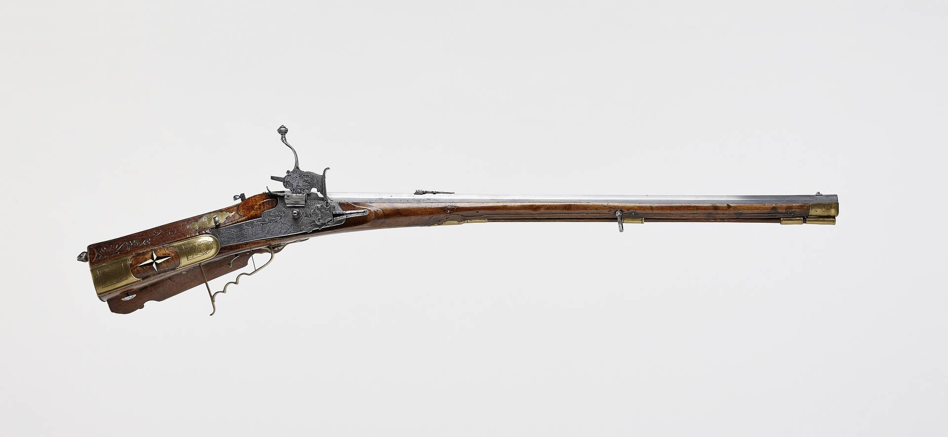 Radschlossbüchse (Prunkjagdgewehr) von Erzbischof Johann Ernst Graf Thun, Johann Andreas Neureiter, 1706, Inv.-Nr. WA 3253