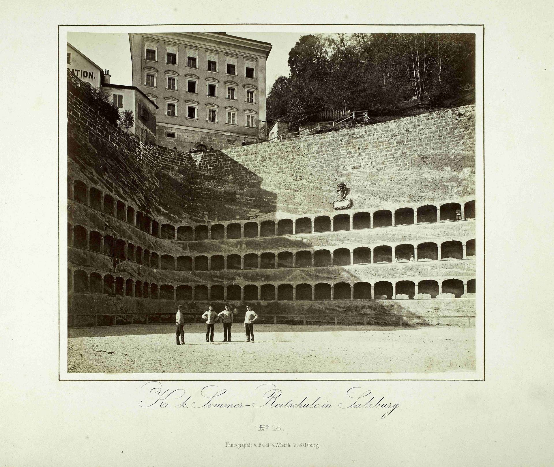 Felsenreitschule mit Edmundsburg, um 1867, Inv.-Nr. F 119158