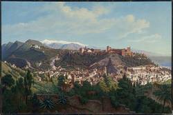 "Ansicht der Alhambra bei Granada in Spanien", 1867, Öl auf Leinwand, Salzburg Museum, Inv.-Nr. 6082-49
