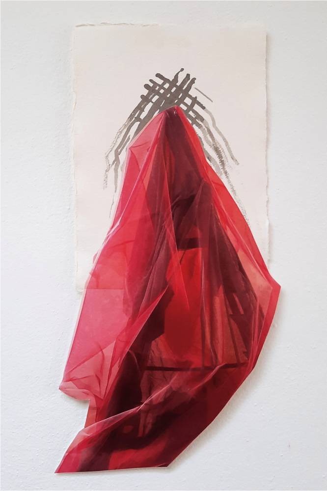 Alpine Gothic, Am Ethyst, 2024. Mischtechnik auf Papier, 59,2 x 42 cm und 49,5 x 23 cm, InvNr 1231-2024
