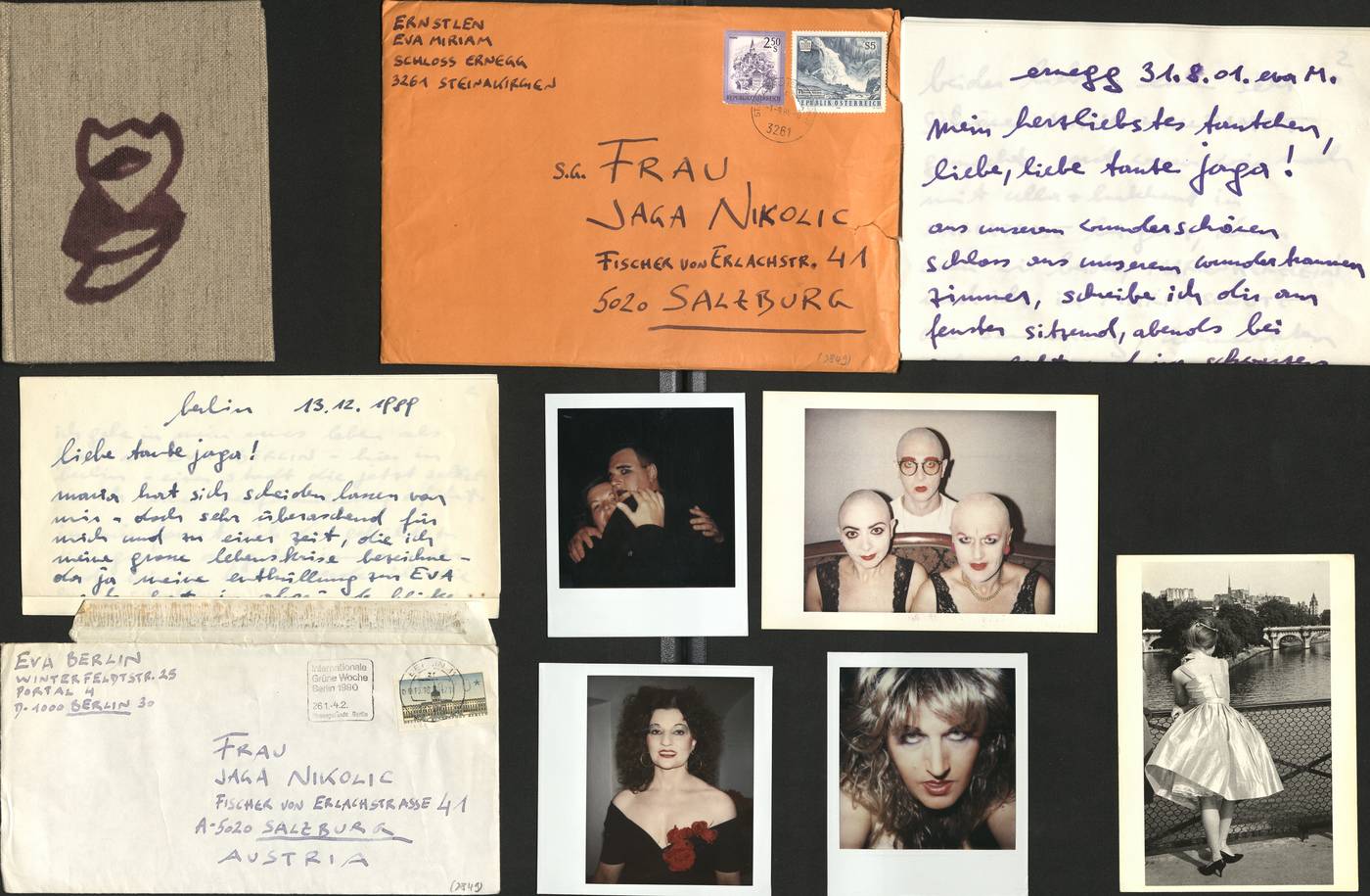 Ernst Len, Brief von Eva Berlin an Jaga Nikolic aus Berlin, mit Kuvert, Inv.Nr. BIB SaEL 00000BDS