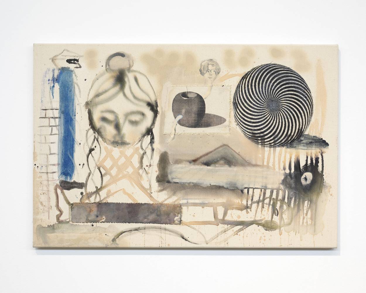 Florian Donnerstag, Schmelzmenschen (2) 2023, mixed media auf Leinwand, 60 x 90 cm, InvNr 1224-2024