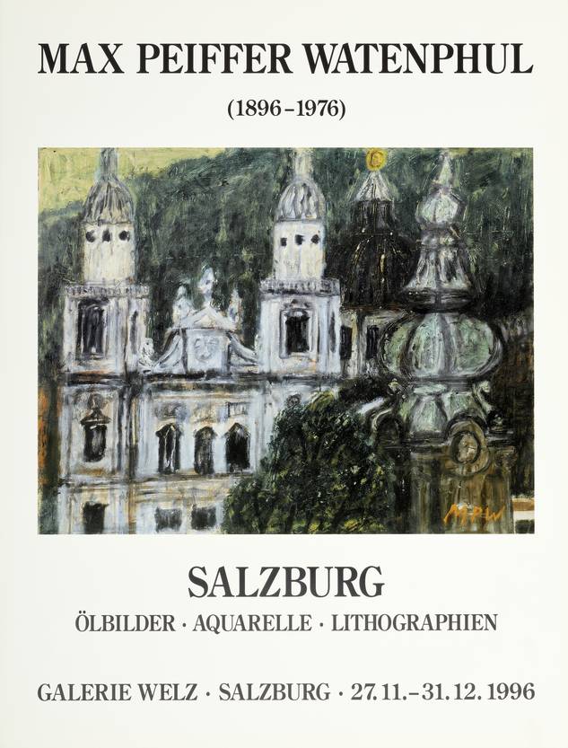 Max Peiffer Watenphul (1896–1976), Galerie Welz (* 1948), Plakat zur Ausstellung, 1996, Papier, Druck © Galerie Welz und Salzburg Museum