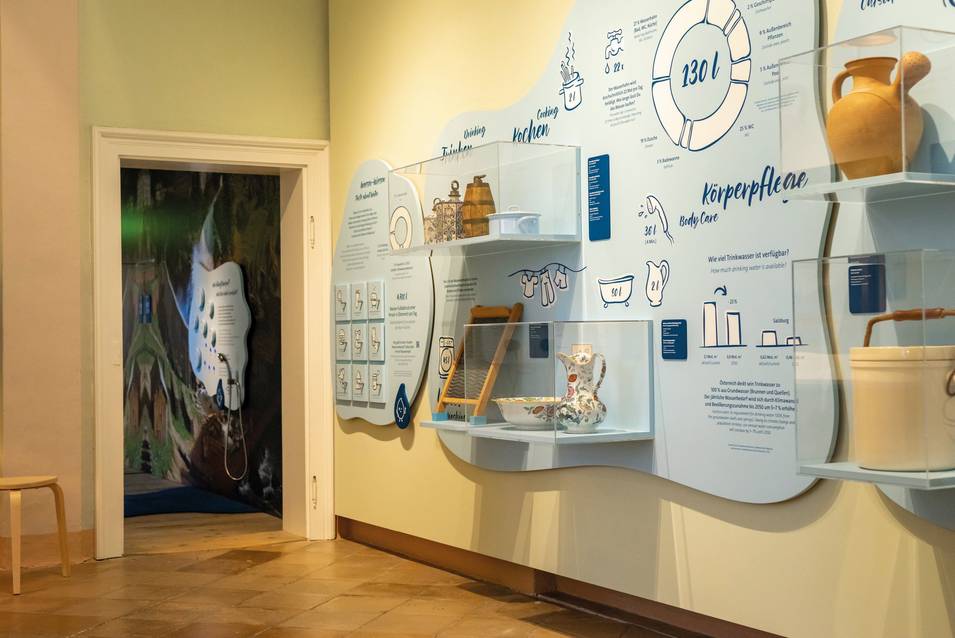 Visualisierung des täglichen Wasserverbrauchs in Österreich © Salzburg Museum/Melanie Wressnigg