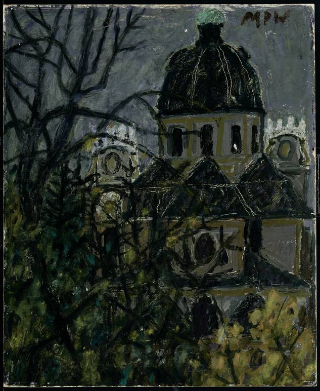 Max Peiffer Watenphul (1896–1976), Salzburg, Kollegienkirche, 1946, Öl auf Pappe  © Salzburg Museum (Schenkung Familie Pasqualucci)